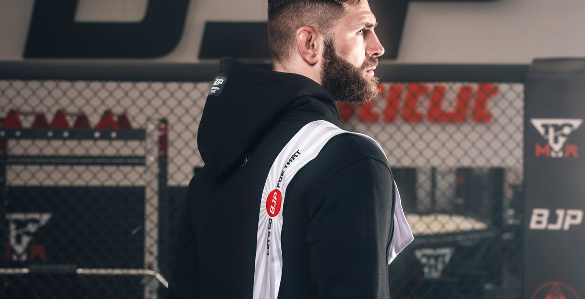 Jiri Prochazka wearing BJP apparel in the gym